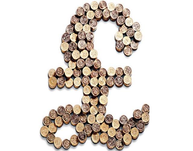 Pound sign in pound coins 