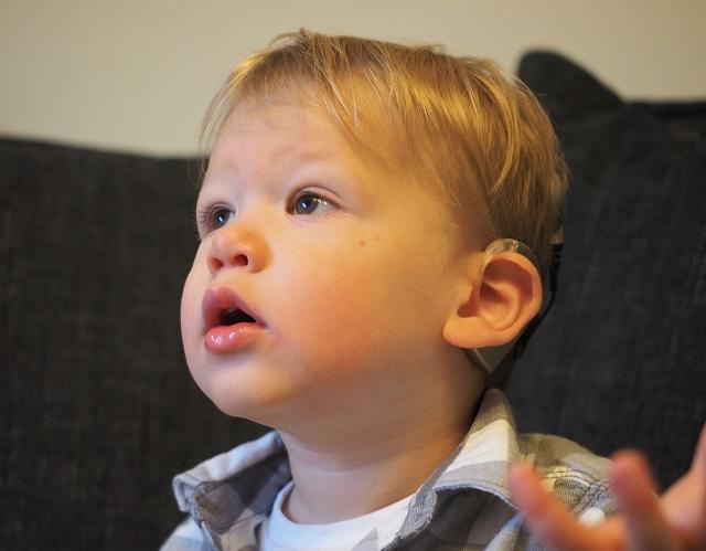 Little boy with Cochlear Implant 